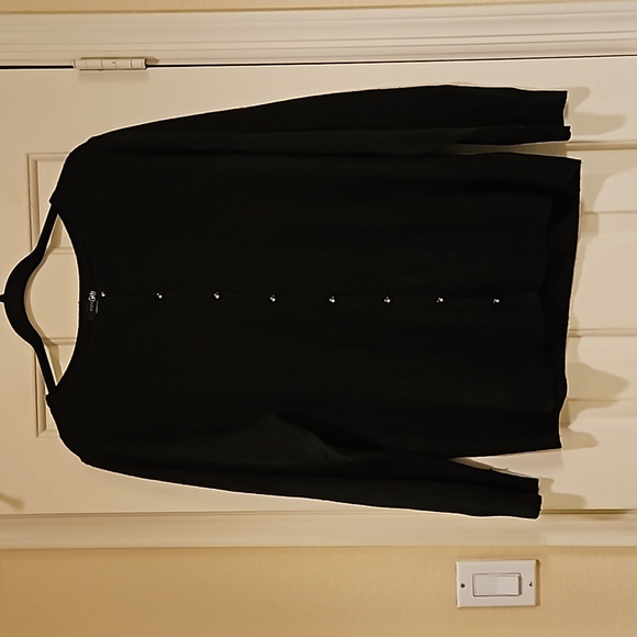 East 5th Sweaters - East 5th Woman Black cardigan with little rhinestone and black buttons. 1X